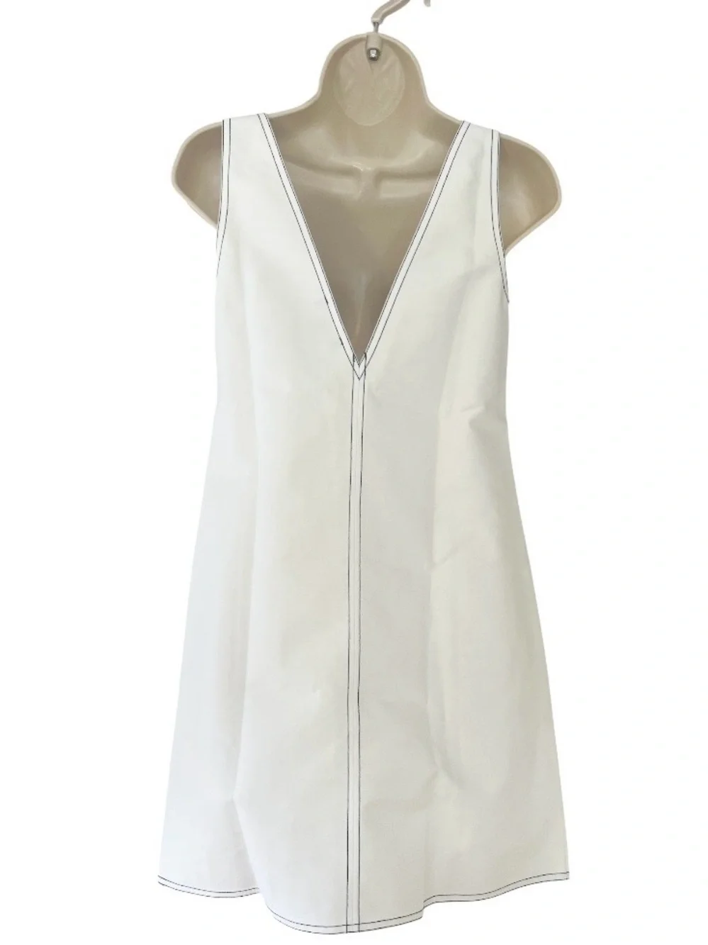 NWT J Crew Contrast-stitch Billie dress in double cotton poplin
